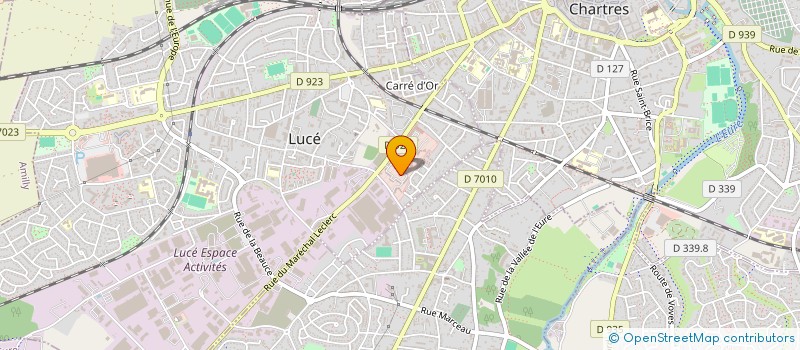 localisation de l'entreprise COMITE DES FETES DE LA GENDARMERIE DE LUCE  LUCE