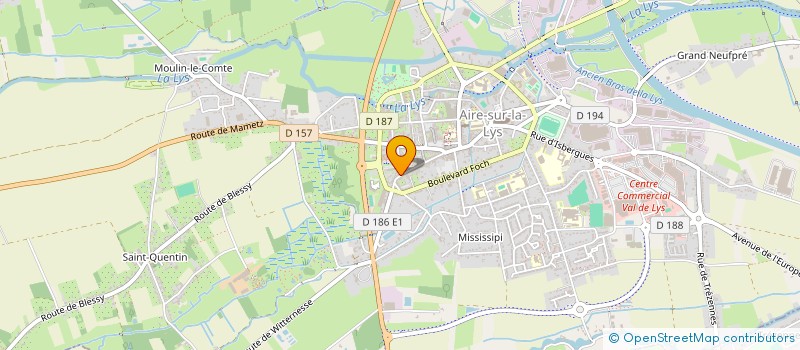 localisation de l'entreprise COMITE DES FETES DE LA PORTE D'ARRAS A AIRE-SUR-LA-LYS  AIRE-SUR-LA-LYS