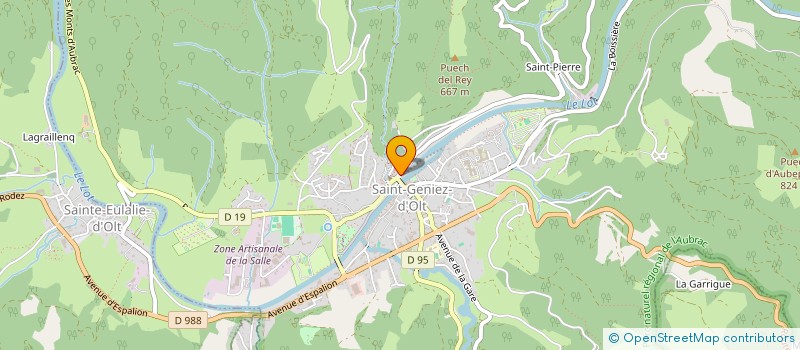 localisation de l'entreprise COMITE DES FETES DE LA RIVE DROITE DE SAINT GENIEZ D OLT  SAINT GENIEZ D'OLT ET D'AUBRAC
