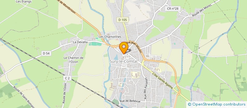 localisation de l'entreprise COMITE DES FETES DE LA VILLE DE SURY-LE-COMTAL  SURY-LE-COMTAL