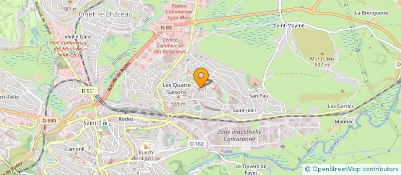localisation de l'entreprise COMITE DES FETES DE LA VILLE DES QUATRE SAISONS à ONET-LE-CHATEAU