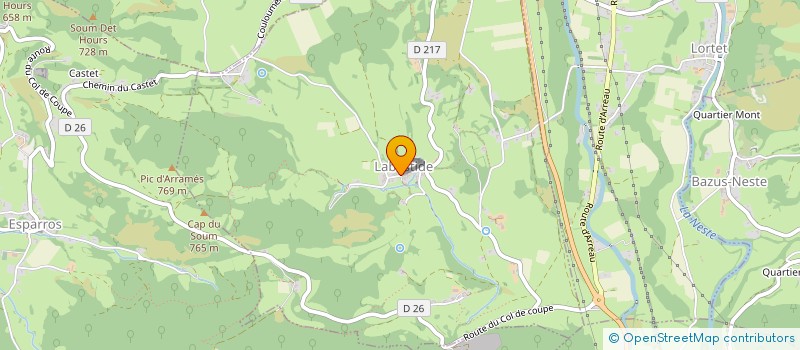 localisation de l'entreprise COMITE DES FETES DE LABASTIDE  LABASTIDE