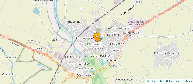 localisation de l'entreprise COMITE DES FETES DE MAUZE SUR LE MIGNON  MAUZE-SUR-LE-MIGNON