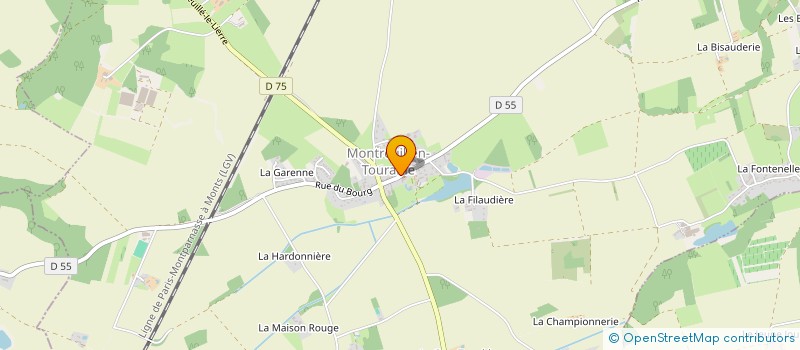 localisation de l'entreprise COMITE DES FETES DE MONTREUIL EN TOURAINE  MONTREUIL-EN-TOURAINE