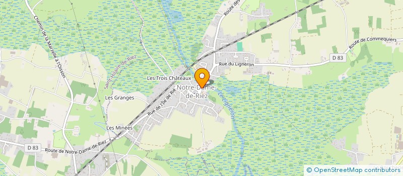 localisation de l'entreprise COMITE DES FETES DE NOTRE DAME DE RIEZ  NOTRE-DAME-DE-RIEZ
