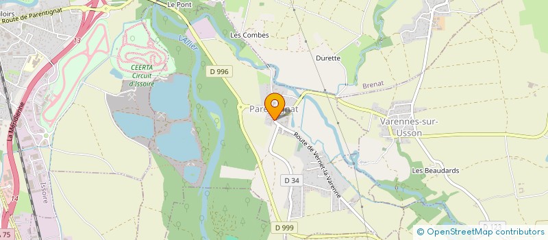 localisation de l'entreprise COMITE DES FETES DE PARENTIGNAT  PARENTIGNAT