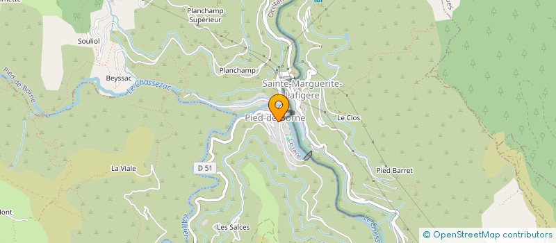 localisation de l'entreprise COMITE DES FETES DE PIED DE BORNE  PIED-DE-BORNE