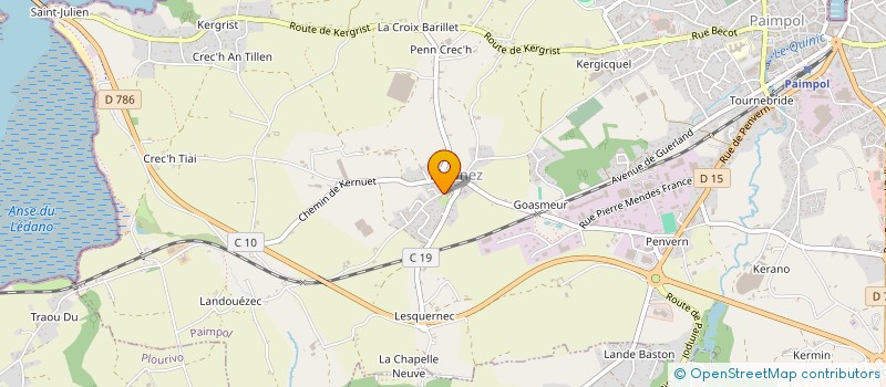 localisation de l'entreprise COMITE DES FETES DE PLOUNEZ  PAIMPOL