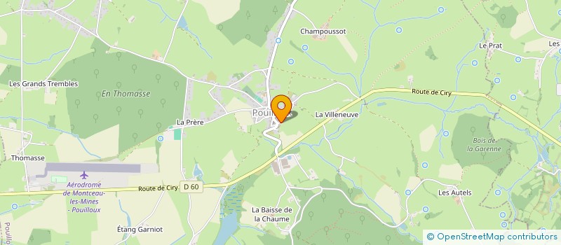 localisation de l'entreprise COMITE DES FETES DE POUILLOUX  POUILLOUX