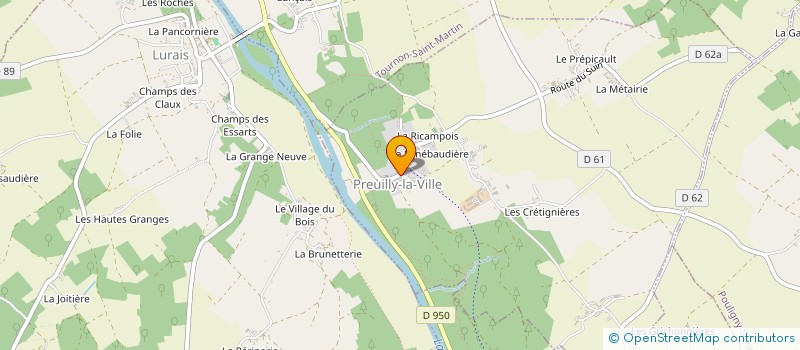 localisation de l'entreprise COMITE DES FETES DE PREUILLY LA VILLE à PREUILLY-LA-VILLE