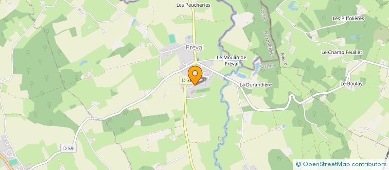 localisation de l'entreprise COMITE DES FETES DE PREVAL  PREVAL