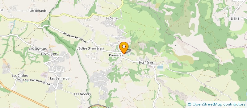 localisation de l'entreprise COMITE DES FETES DE PRUNIERES  PRUNIERES