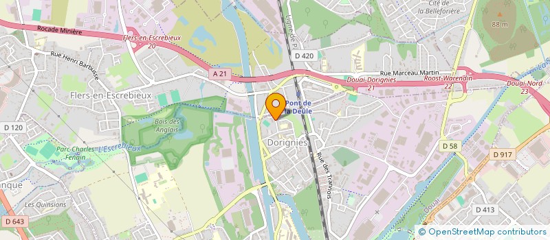 localisation de l'entreprise COMITE DES FETES DE QUARTIER DELATTRE à DOUAI