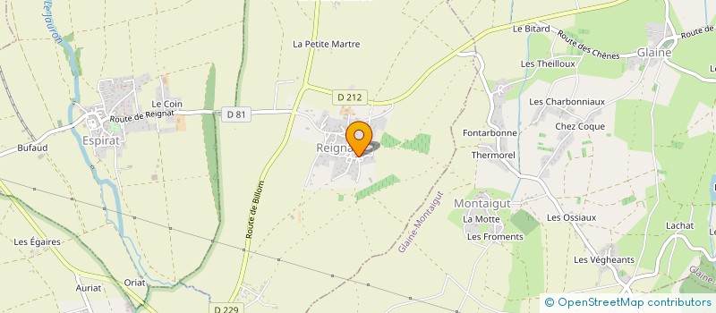 localisation de l'entreprise COMITE DES FETES DE REIGNAT  REIGNAT