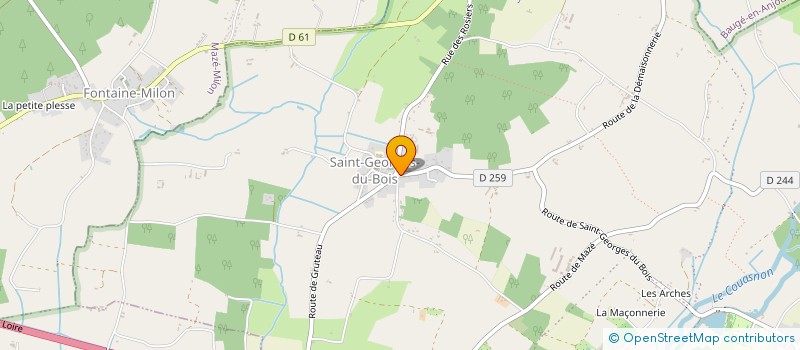 localisation de l'entreprise COMITE DES FETES DE SAINT-GEORGES-DU-BOIS (49250)  LES BOIS D'ANJOU