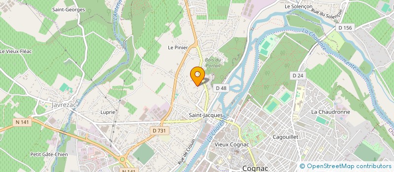 localisation de l'entreprise COMITE DES FETES DE SAINT JACQUES à COGNAC