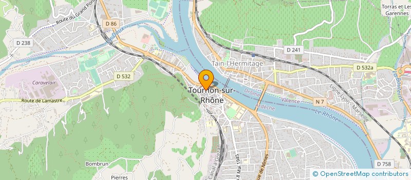 localisation de l'entreprise COMITE DES FETES DE TOURNON à TOURNON-SUR-RHONE