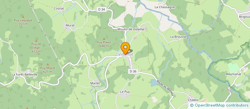 localisation de l'entreprise COMITE DES FETES DE VIDAILLAT à VIDAILLAT