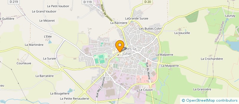 localisation de l'entreprise COMITE DES FETES DE VILLAINES-LA-JUHEL  VILLAINES-LA-JUHEL