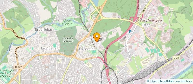 localisation de l'entreprise COMITE DES FETES DES AMIS DE LA BASTIDE à LIMOGES