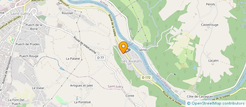 localisation de l'entreprise COMITE DES FETES DES AVALATS à SAINT JUERY