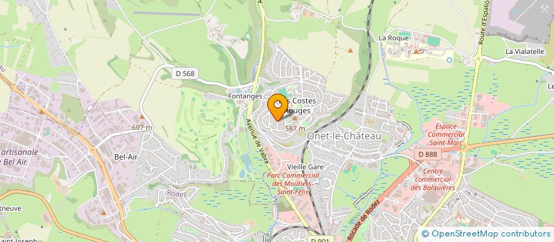 localisation de l'entreprise COMITE DES FETES DES COSTES ROUGES à ONET-LE-CHATEAU