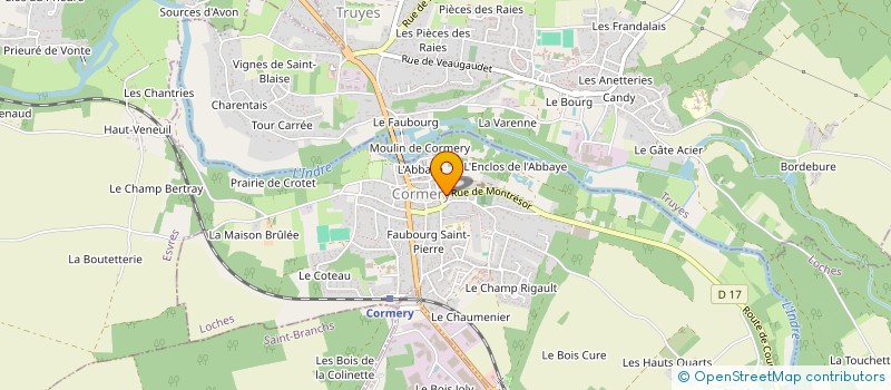 localisation de l'entreprise COMITE DES FETES DES LOISIRS ET DE LA CULTURE DE CORMERY à CORMERY