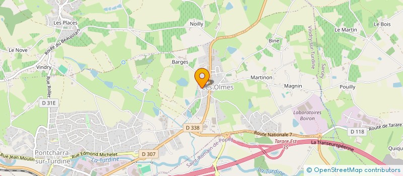 localisation de l'entreprise COMITE DES FETES DES OLMES  VINDRY-SUR-TURDINE