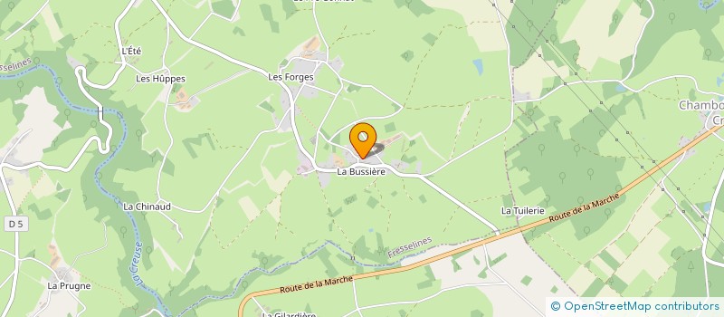 localisation de l'entreprise COMITE DES FETES DES VILLAGES LA BUSSIERE LES FORGES à FRESSELINES