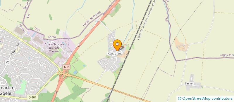 localisation de l'entreprise COMITE DES FETES  DETENTE ROUVRESIENNE  ROUVRES