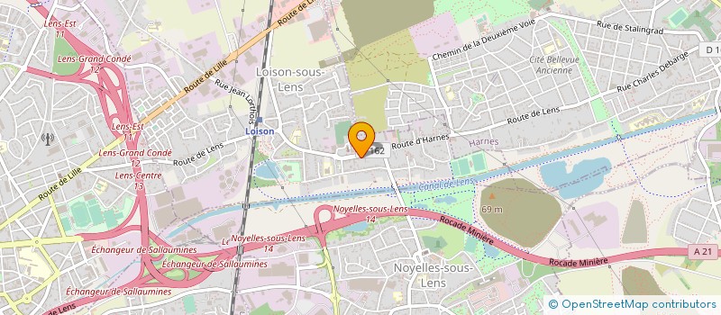 localisation de l'entreprise COMITE DES FETES DU CENTRE  LOISON-SOUS-LENS