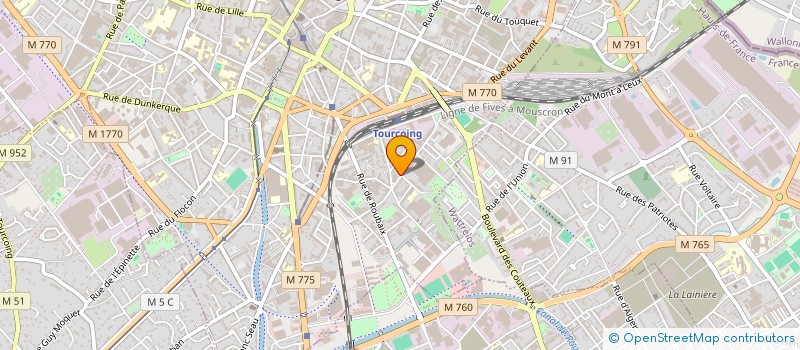 localisation de l'entreprise COMITE DES FETES DU QUARTIER DE L'EPIDEME  TOURCOING