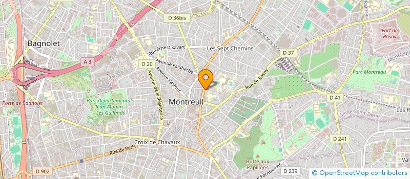 localisation de l'entreprise COMITE DES FETES DU QUARTIER VILLIERS-BARBUSSE à MONTREUIL