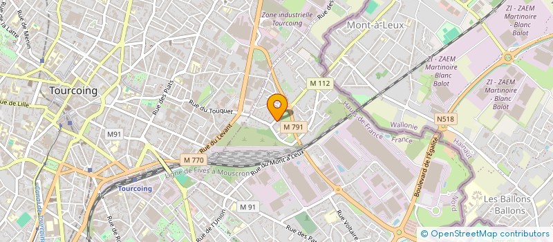 localisation de l'entreprise COMITE DES FETES DU TOUQUET SAINT GERARD  WATTRELOS