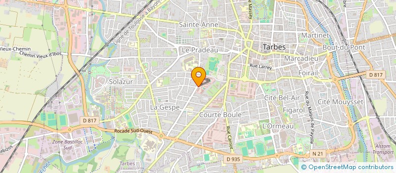 localisation de l'entreprise COMITE DES FETES EGM 35/6  TARBES