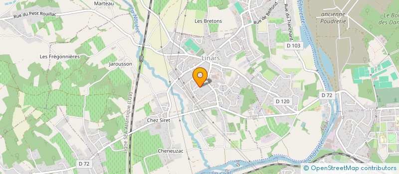 localisation de l'entreprise COMITE DES FETES ET D'ANIMATIONS CULTURELLES DE LINARS à LINARS