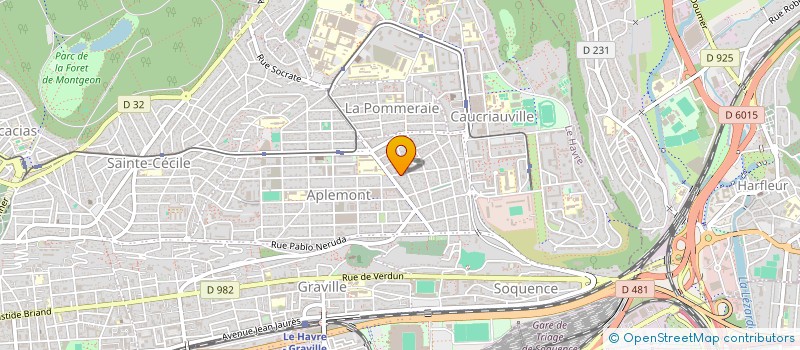localisation de l'entreprise COMITE DES FETES ET DE DEFENSE DES INTERETS GENERAUX D'APLEMONT  LE HAVRE