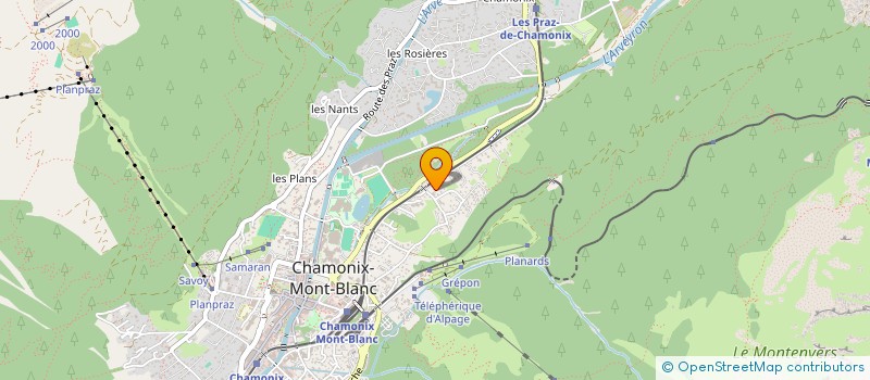 localisation de l'entreprise COMITE DES FETES ET DE LA CULTURE DES VALLEES DU MONT BLANC  CHAMONIX-MONT-BLANC