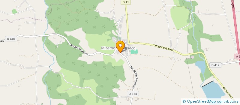 localisation de l'entreprise COMITE DES FETES ET DES SPORTS DE MIRAMONT SENSACQ  MIRAMONT-SENSACQ