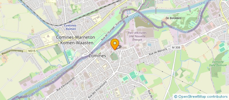 localisation de l'entreprise COMITE DES FETES ET DU CARNAVAL DE COMINES  COMINES