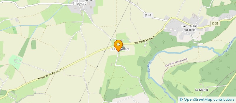 localisation de l'entreprise COMITE DES FETES ET LOISIRS DE LA COMMUNE DE THEVRAY  MESNIL-EN-OUCHE