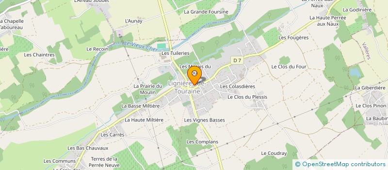 localisation de l'entreprise COMITE DES FETES ET LOISIRS DE LIGNIERES  LIGNIERES-DE-TOURAINE