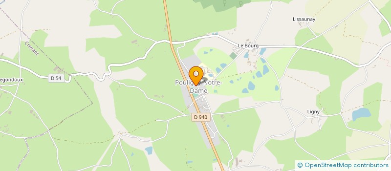 localisation de l'entreprise COMITE DES FETES ET LOISIRS DE POULIGNY-NOTRE-DAME  POULIGNY-NOTRE-DAME