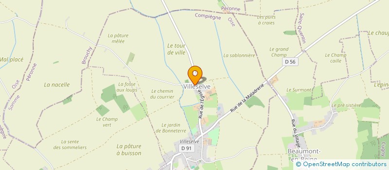 localisation de l'entreprise COMITE DES FETES ET LOISIRS DE VILLESELVE  VILLESELVE