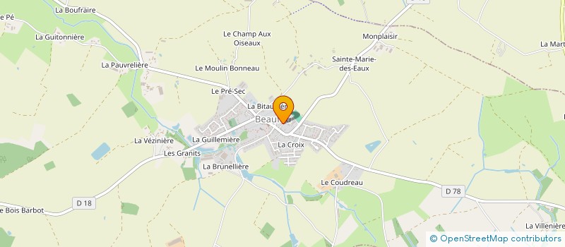 localisation de l'entreprise COMITE DES FETES ET SYNDICAT D'INITIATIVE DE LA COMMUNE DE BEAUFOU  BEAUFOU