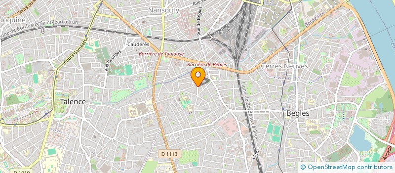 localisation de l'entreprise COMITE DES FETES ET SYNDICAT DE DEFENSE DES INTERETS GENERAUX DU QUARTIER DE LA FERRADE-BEGLES.  BEGLES