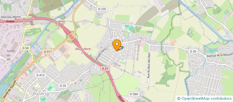 localisation de l'entreprise COMITE DES FETES FRAIS MARAIS DOUAI à DOUAI