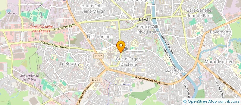 localisation de l'entreprise COMITE DES FETES GUE D ORGER à LAVAL