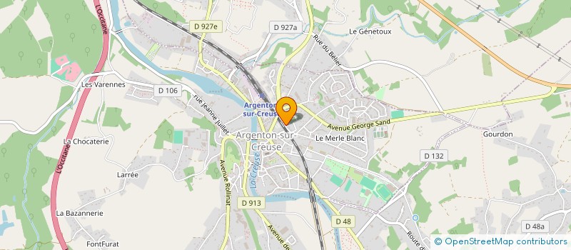 localisation de l'entreprise COMITE DES FETES MERLE BLANC à ARGENTON SUR CREUSE