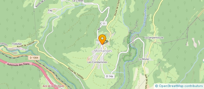 localisation de l'entreprise COMITE DES FETES MONT'ANGES  MONTANGES